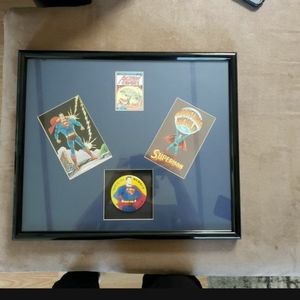 Framed Superman pictures with pin
